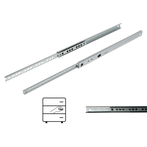Prowadnica kulkowa H17 częściowy wysuw 246 mm 10 kg Riex NB17