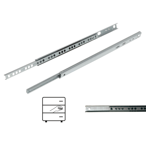 Prowadnica kulkowa H17 częściowy wysuw 278 mm 10 kg Riex NB17
