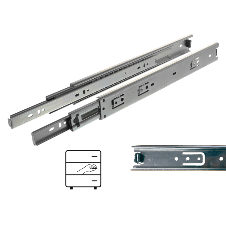Prowadnica kulkowa H45 pełny wysuw 350 mm 30 kg Riex NB45