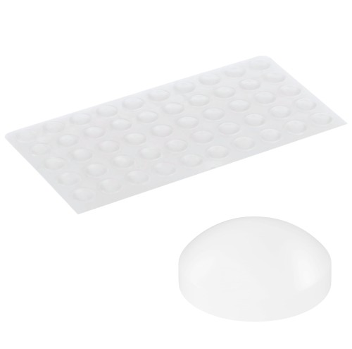 Odbojnik silikonowy D7 H1,5 bezbarwny przezroczyste do drzwi i szuflad samoprzylepny Italiana Ferramenta (arkusz 50 szt.) - odbojniki silikonowe przezroczyste 7 mm x 1,5 mm - knkokucia.pl