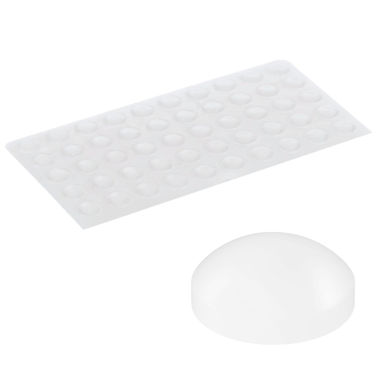 Odbojnik silikonowy D8 H2 bezbarwny przezroczyste do drzwi i szuflad samoprzylepny Italiana Ferramenta (arkusz 50 szt.) - odbojniki silikonowe przezroczyste 8 mm x 2 mm - knkokucia.pl