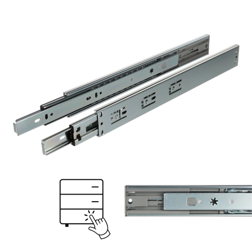 Prowadnica kulkowa push for open H45 pełny wysuw 350 mm 35 kg Riex NB51
