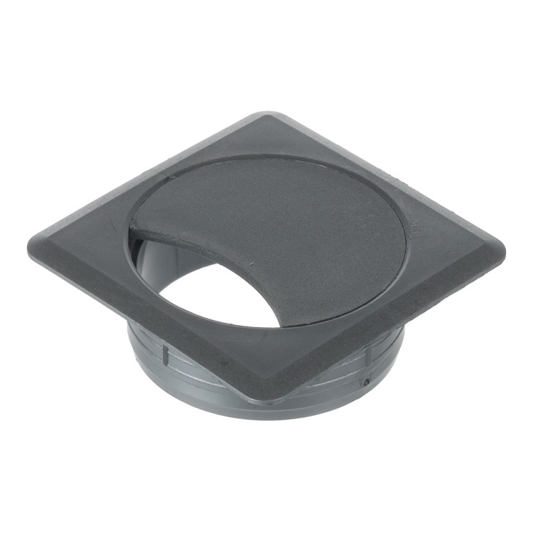 Przelotka do kabli kwadratowa 60 mm srebrna z tworzywa sztucznego H20 Riex EK64