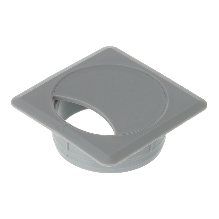 Przelotka do kabli kwadratowa 60 mm jasnoszara z tworzywa sztucznego H20 Riex EK64