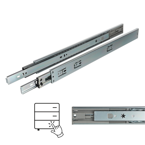 Prowadnica kulkowa push for open H45 pełny wysuw 450 mm 35 kg Riex NB51