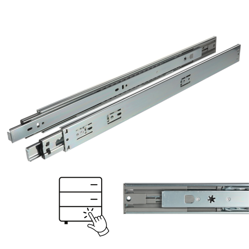 Prowadnica kulkowa push for open H45 pełny wysuw 500 mm 35 kg Riex NB51