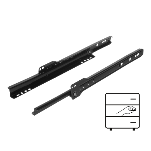 Prowadnica rolkowa 250 mm CZARNA 20 kg Riex NR09