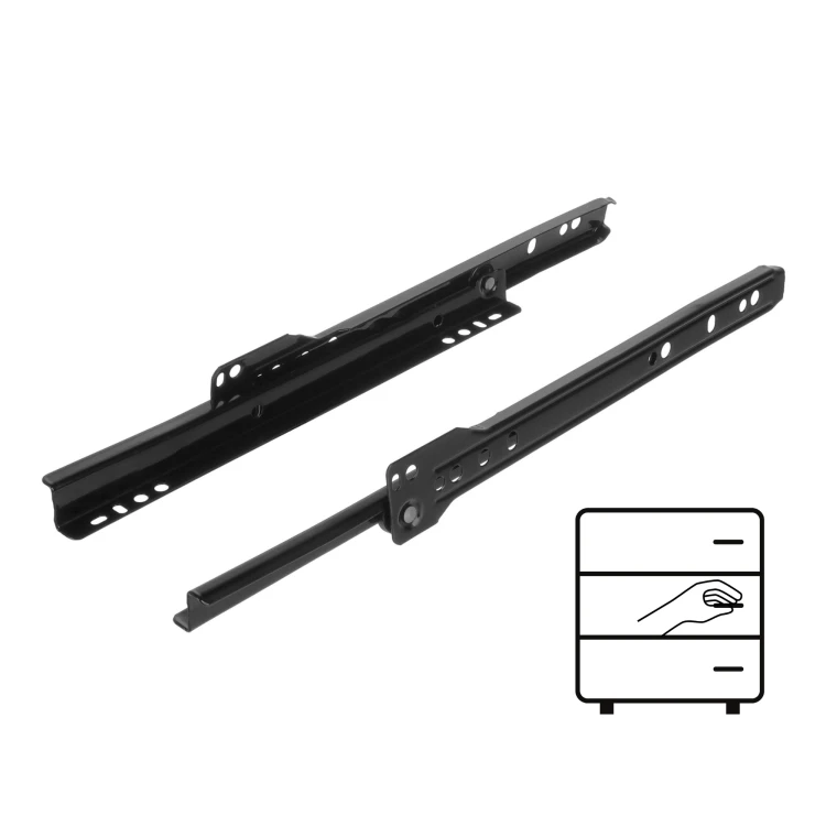 Prowadnica rolkowa 250 mm CZARNA 20 kg Riex NR09