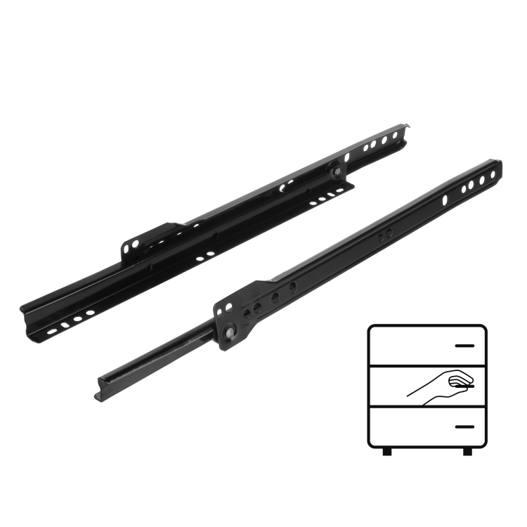 Prowadnica rolkowa 300 mm CZARNA 20 kg Riex NR09