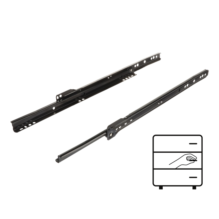 Prowadnica rolkowa 350 mm CZARNA 20 kg Riex NR09