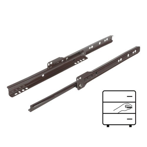 Prowadnica rolkowa 250 mm BRĄZOWA 20 kg Riex NR09
