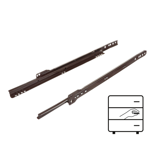 Prowadnica rolkowa 400 mm BRĄZOWA 20 kg Riex NR09