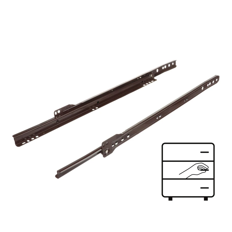 Prowadnica rolkowa 400 mm BRĄZOWA 20 kg Riex NR09