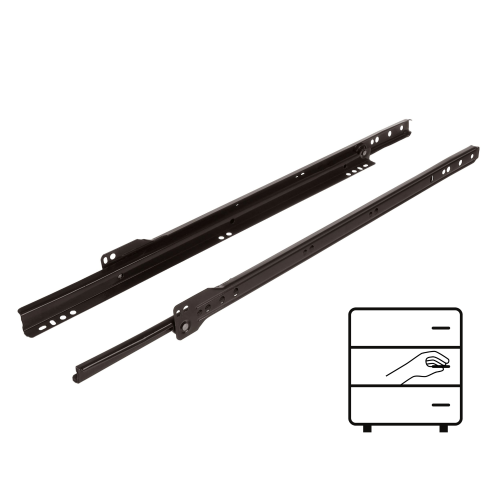 Prowadnica rolkowa 450 mm BRĄZOWA 20 kg Riex NR09