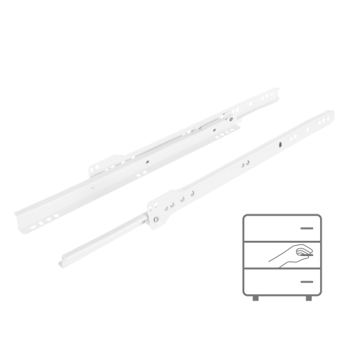 Prowadnica rolkowa 350 mm BIAŁA 20 kg Riex NR09