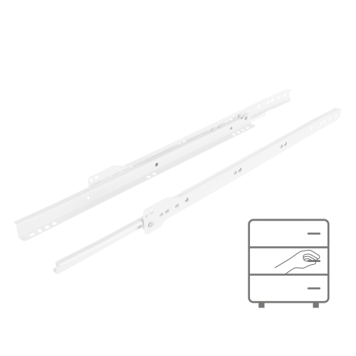 Prowadnica rolkowa 400 mm BIAŁA 20 kg Riex NR09