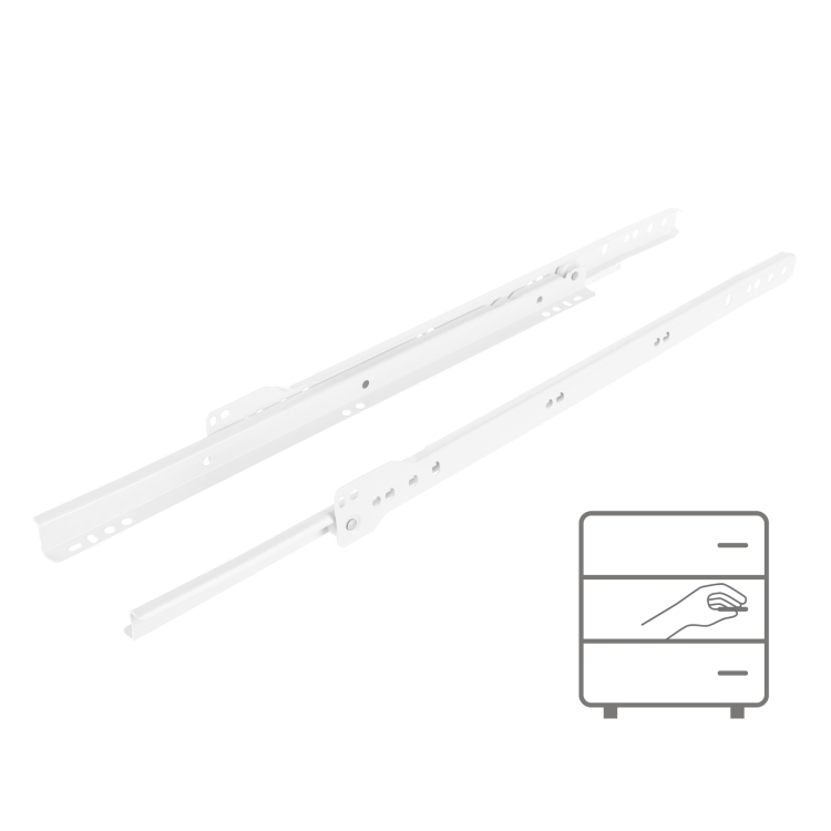 Prowadnica rolkowa 400 mm BIAŁA 20 kg Riex NR09