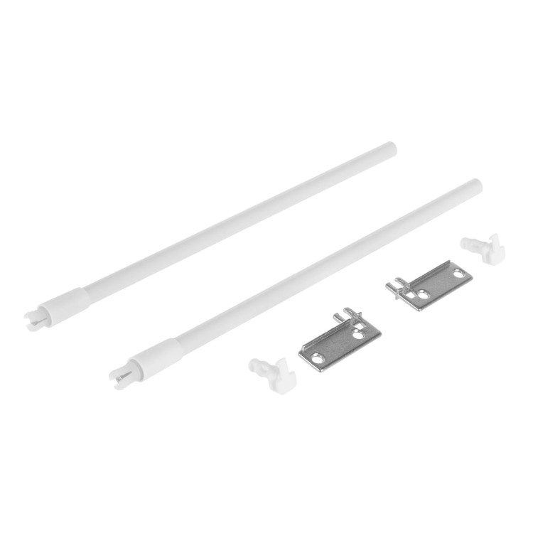 Relingi do szuflad metal box Riex 300 mm białe (komplet 2 sztuki)