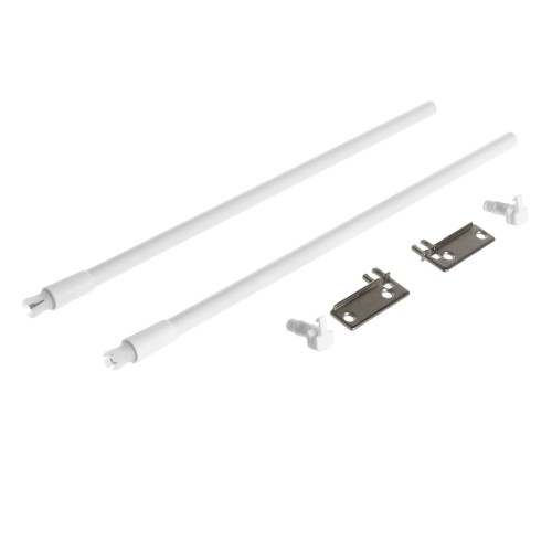 Relingi do szuflad metal box Riex 350 mm białe (komplet 2 sztuki)