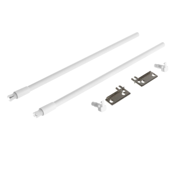 Relingi do szuflad metal box Riex 350 mm białe (komplet 2 sztuki)