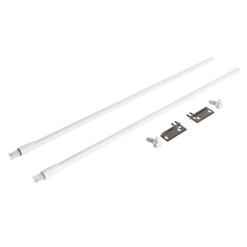 Relingi do szuflad metal box Riex 500 mm białe (komplet 2 sztuki)