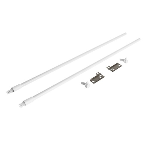 Relingi do szuflad metal box Riex 550 mm białe (komplet 2 sztuki)