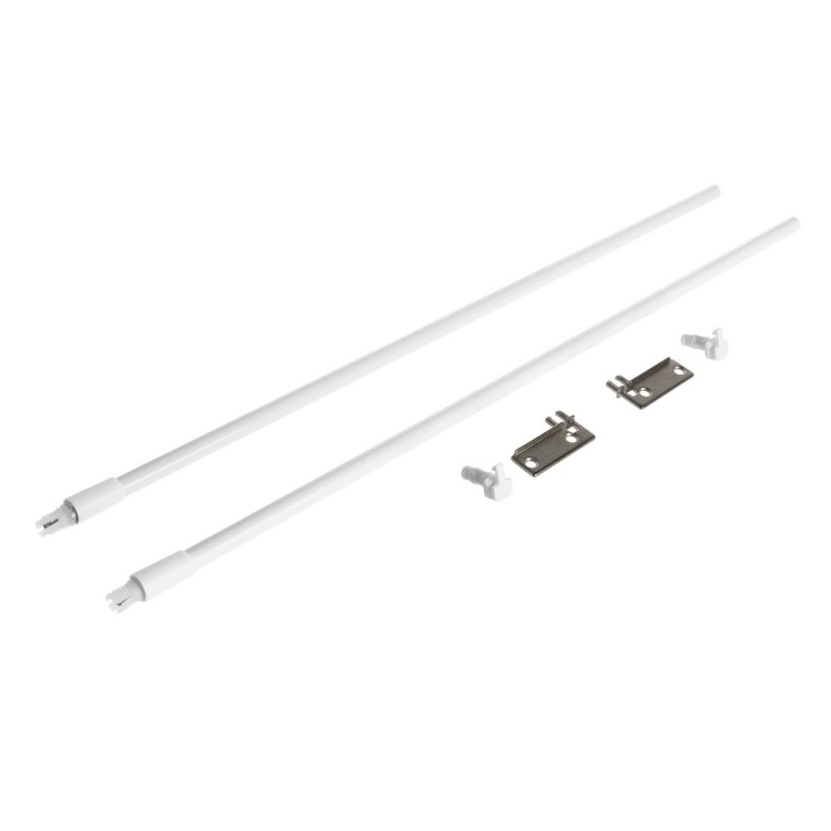 Relingi do szuflad metal box Riex 550 mm białe (komplet 2 sztuki)