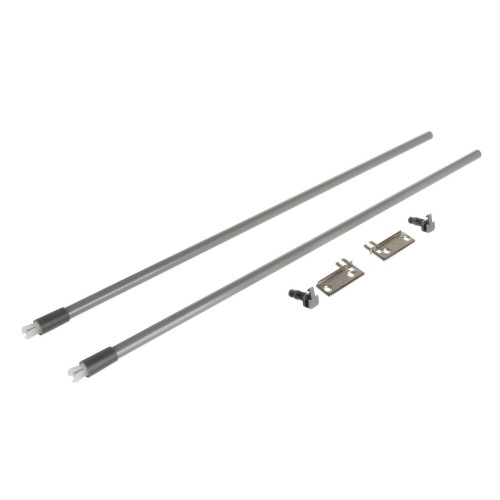 Relingi do szuflad metal box Riex 550 mm szare (komplet  2 sztuki)