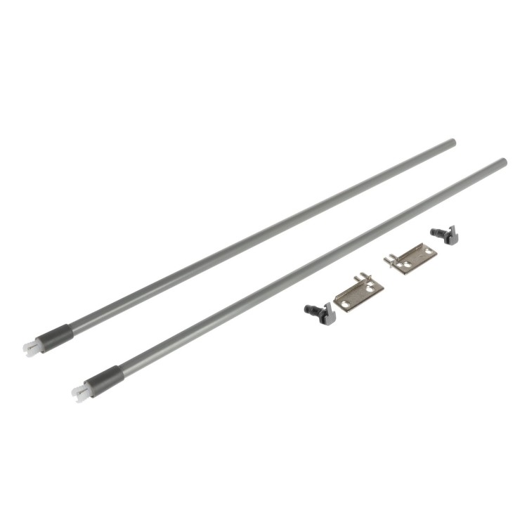 Relingi do szuflad metal box Riex 550 mm szare (komplet  2 sztuki)