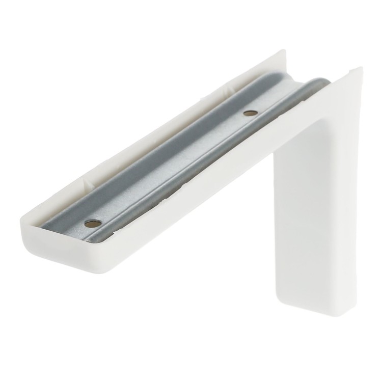 Wspornik do półek z plastikową zaślepką - biały 183x114x35mm Riex JK28