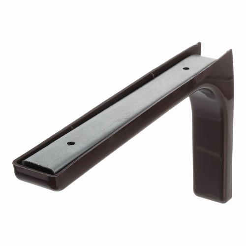 Wspornik do półek z plastikową zaślepką - brązowy 237x143x34 mm Riex JK28
