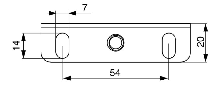 Wspornik niewidoczny do półek 11 mm L110 Riex JK31 wymiary
