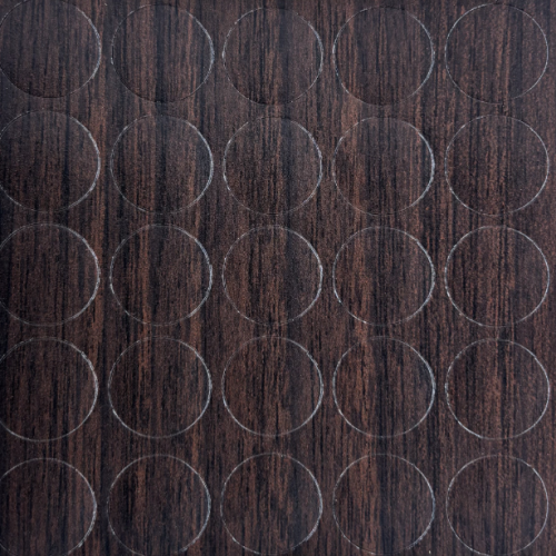 Zaślepki samoprzylepne fi14 wenge (arkusz 25 szt.) FOLDECOR