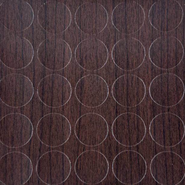 Zaślepki samoprzylepne fi14 wenge 2 (arkusz 25 szt.) FOLDECOR