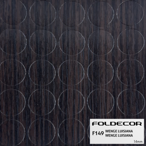 Zaślepki samoprzylepne fi14 wenge luisiana (arkusz 25 szt.) FOLDECOR