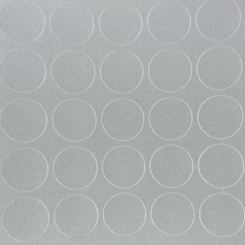 Zaślepki samoprzylepne fi14 aluminium (arkusz 25 szt.) FOLDECOR