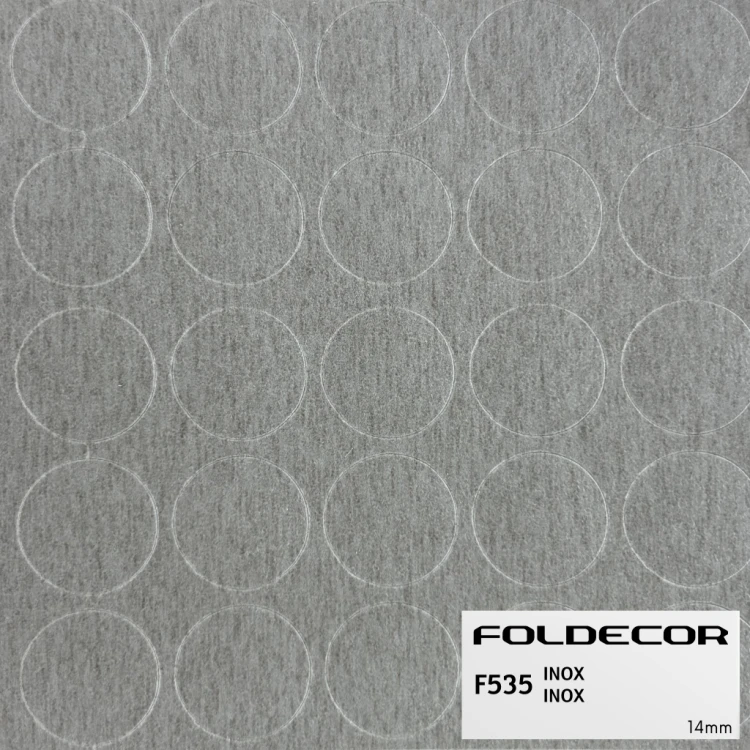 Zaślepki samoprzylepne fi14 inox (arkusz 25 szt.) FOLDECOR