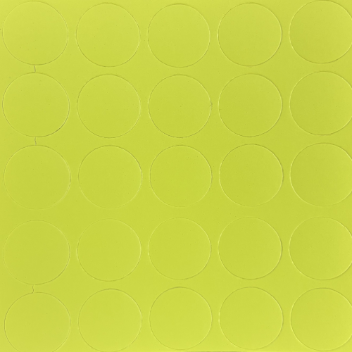 Zaślepki samoprzylepne fi14 limonka (arkusz 25 szt.) FOLDECOR