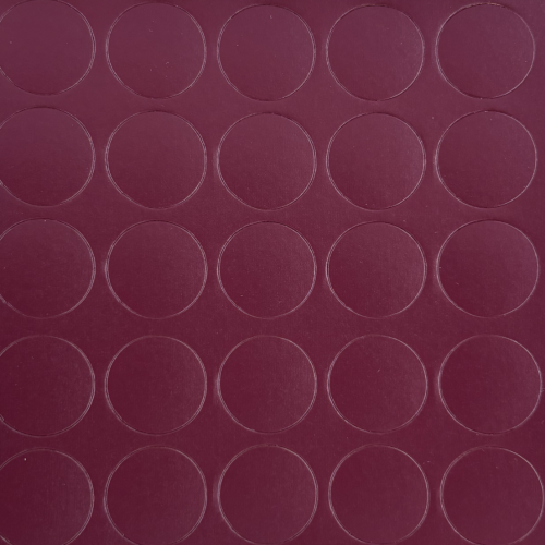 Zaślepki samoprzylepne fi14 burgund (arkusz 25 szt.) FOLDECOR
