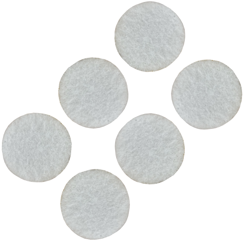 Podkładki filcowe samoprzylepne fi 45 białe 500 g/m2 (op. 6 szt.) BASIC