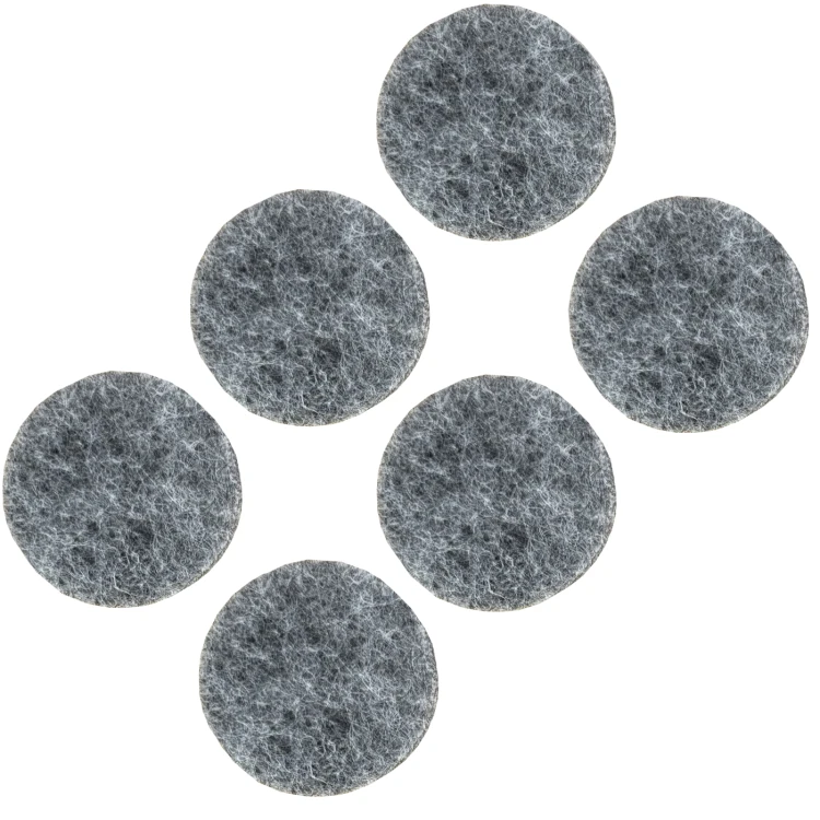 Podkładki filcowe samoprzylepne fi 45 szare 500 g/m2 (op. 6 szt.) BASIC