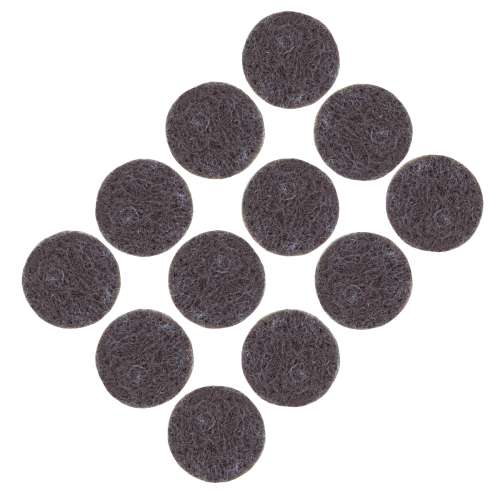 Podkładki filcowe samoprzylepne fi 28 brązowe 500 g/m2 (op. 12 szt.) BASIC