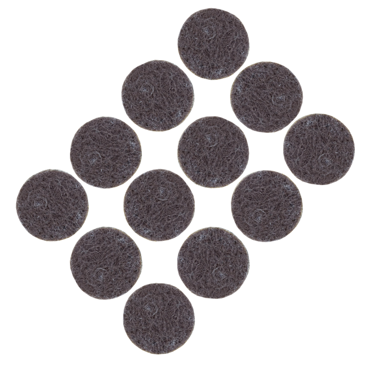 Podkładki filcowe samoprzylepne fi 28 brązowe 500 g/m2 (op. 12 szt.) BASIC