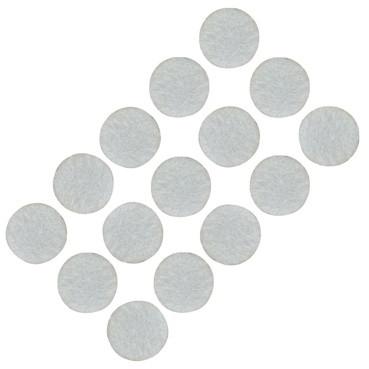 Podkładki filcowe samoprzylepne fi 25 białe 500 g/m2 (op. 15 szt.) BASIC