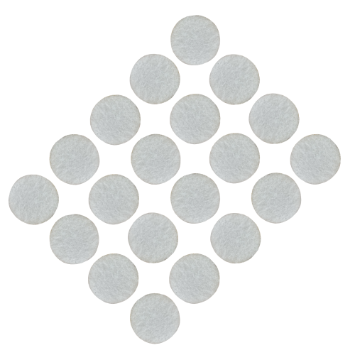 Podkładki filcowe samoprzylepne fi 22 białe 500 g/m2 (op. 20 szt.) BASIC