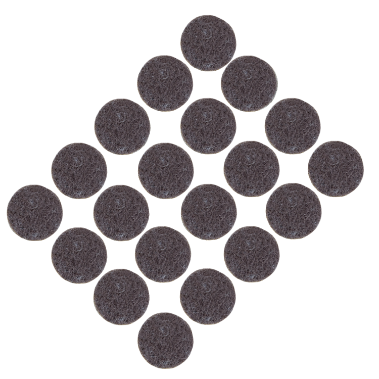 Podkładki filcowe samoprzylepne fi 22 brązowe 500 g/m2 (op. 20 szt.) BASIC