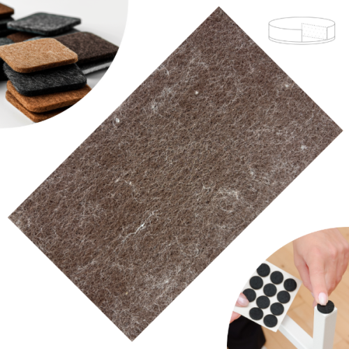 Podkładka filcowa samoprzylepna 310 x 200 brązowa 500 g/m2 BASIC