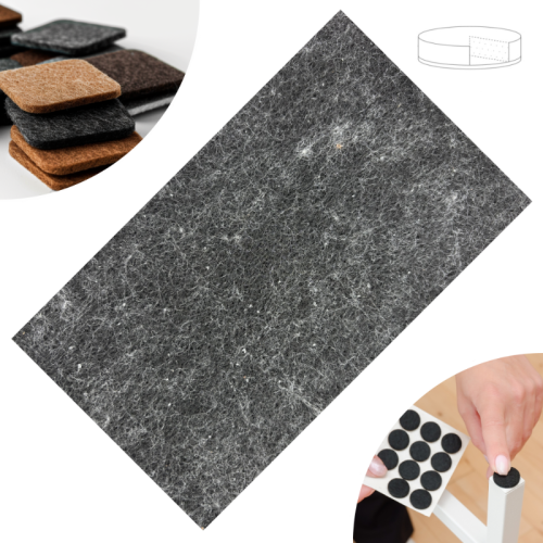 Podkładka filcowa samoprzylepna 310 x 200 czarna 500 g/m2 BASIC