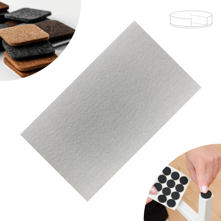 Podkładka filcowa samoprzylepna 310 x 125 biała 500 g/m2 BASIC