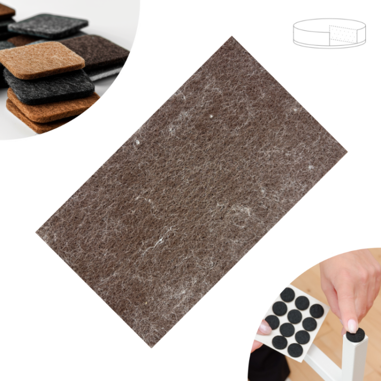Podkładka filcowa samoprzylepna 310 x 125 brązowa 500 g/m2 BASIC